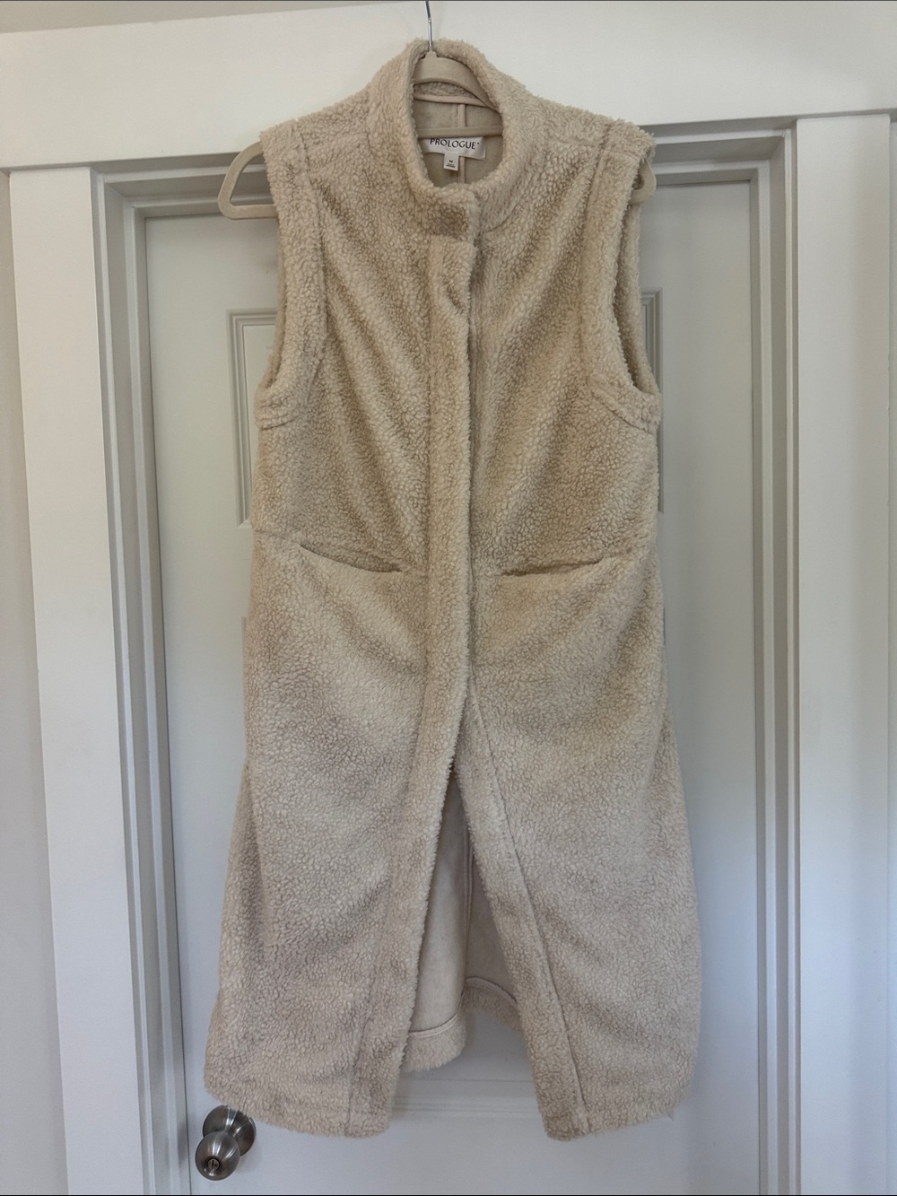 Prologue Cream Teddy Sherpa Long Vest